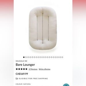The Snuggle Me® Infant Lounger - natural beige color